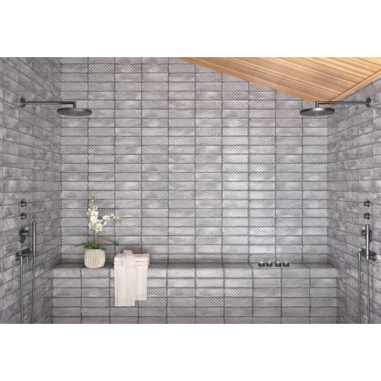 art deco gatsby mintas csempe szurke dekor mintas vintage antikolt koptatott mediterran konyha csempe falburkolat furdoszoba legyezo mintas kagylos.jpg